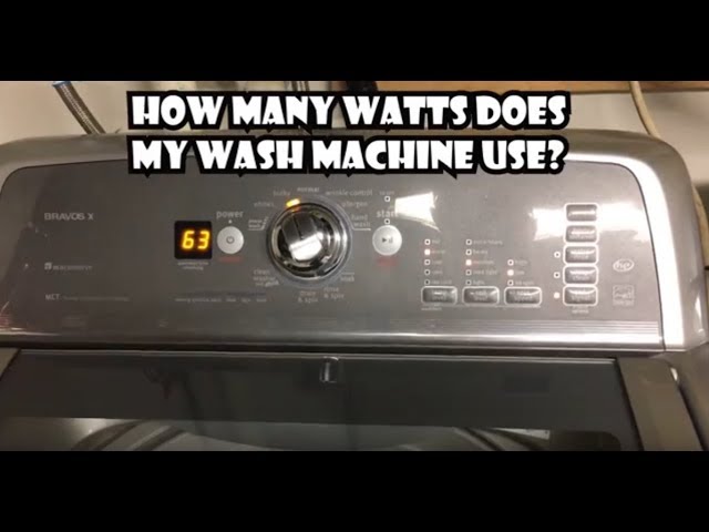 how many amps does washer use