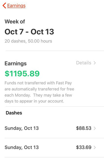 how much do doordash drivers make