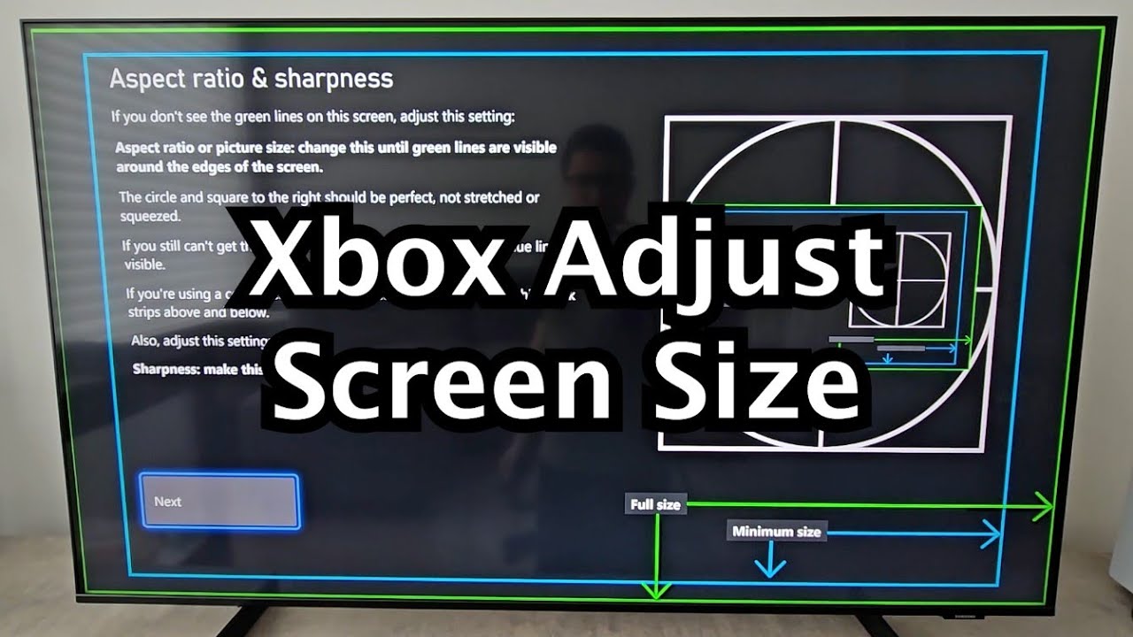 how to change the screen size on xbox one