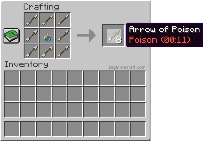 how to craft an arrow on minecraft