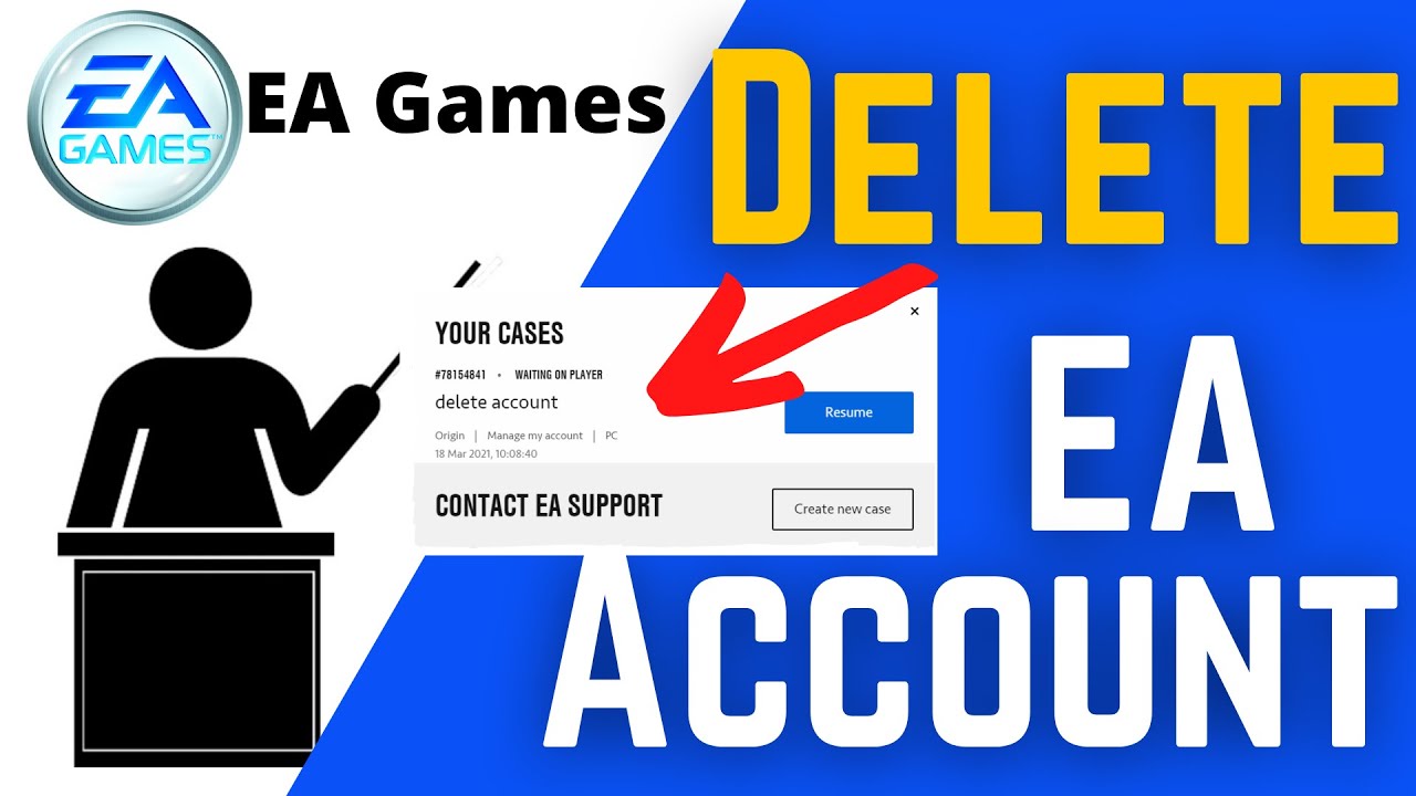 how to delete a ea account