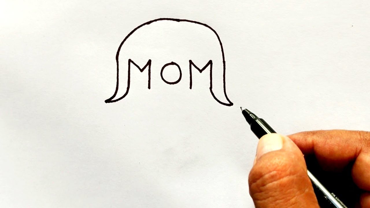 how to draw a mom easy