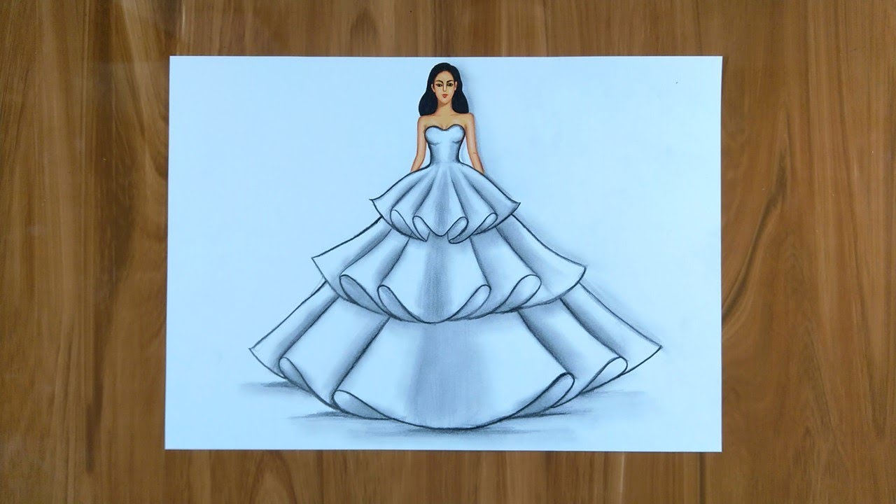 how to draw dresses fashion