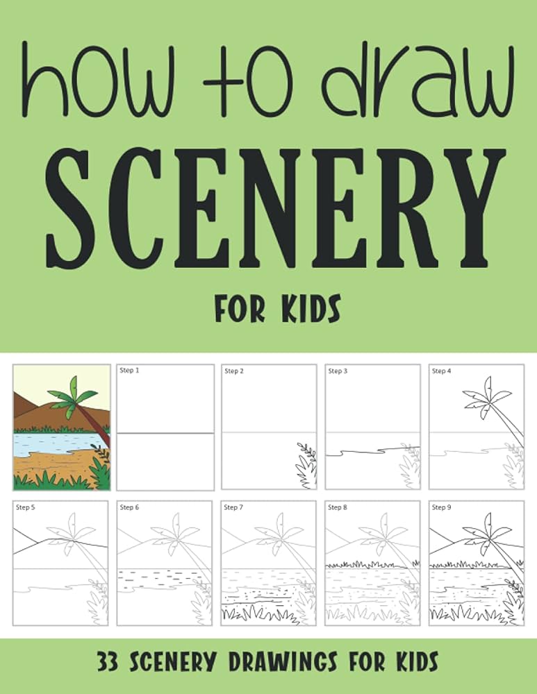 how to draw scenery for kids