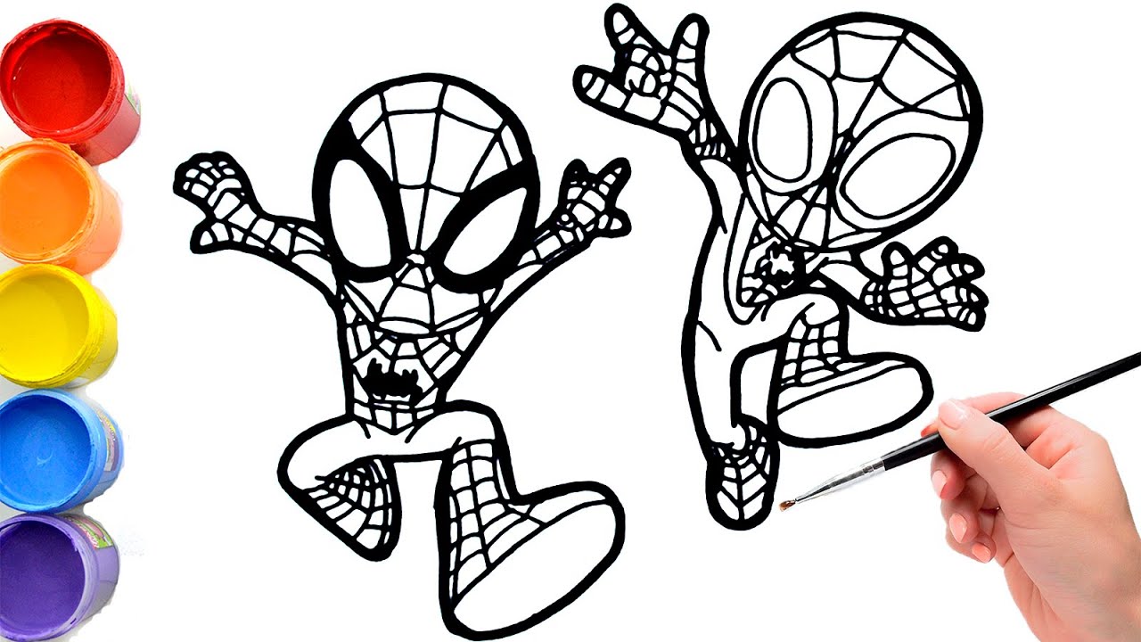 how to draw spin from spidey and his amazing friends