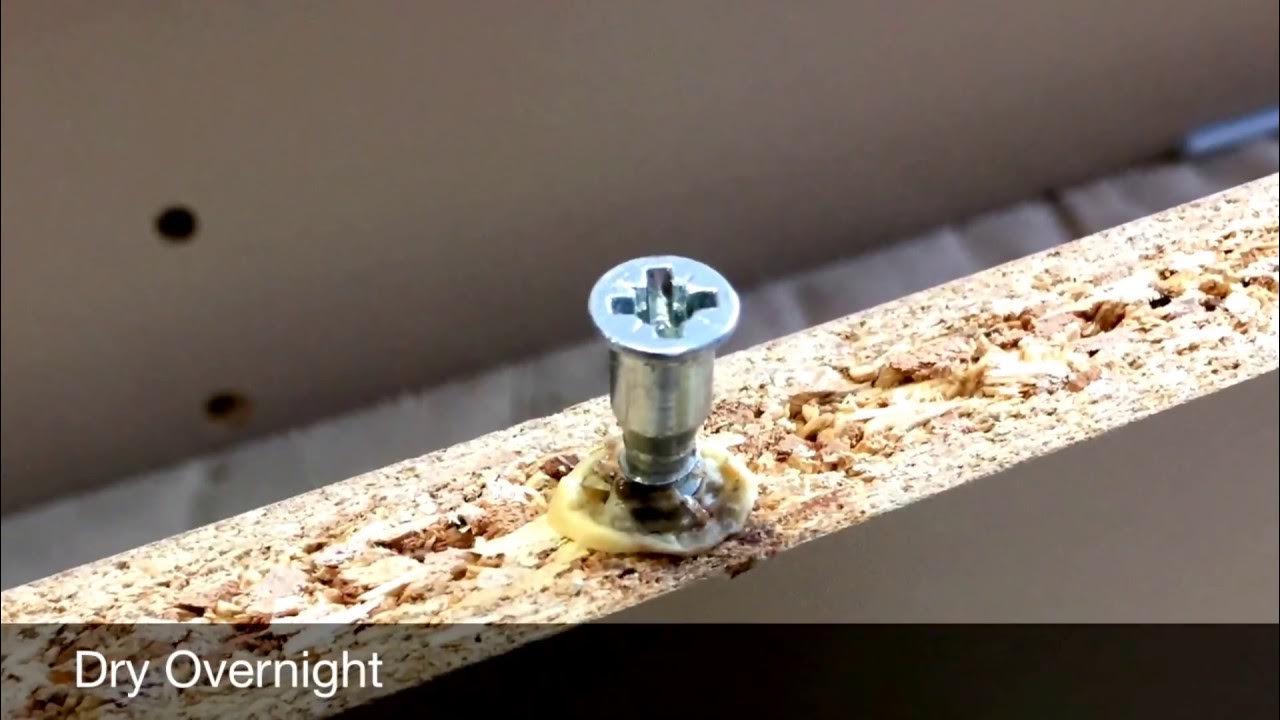 how to fix particle board screw holes