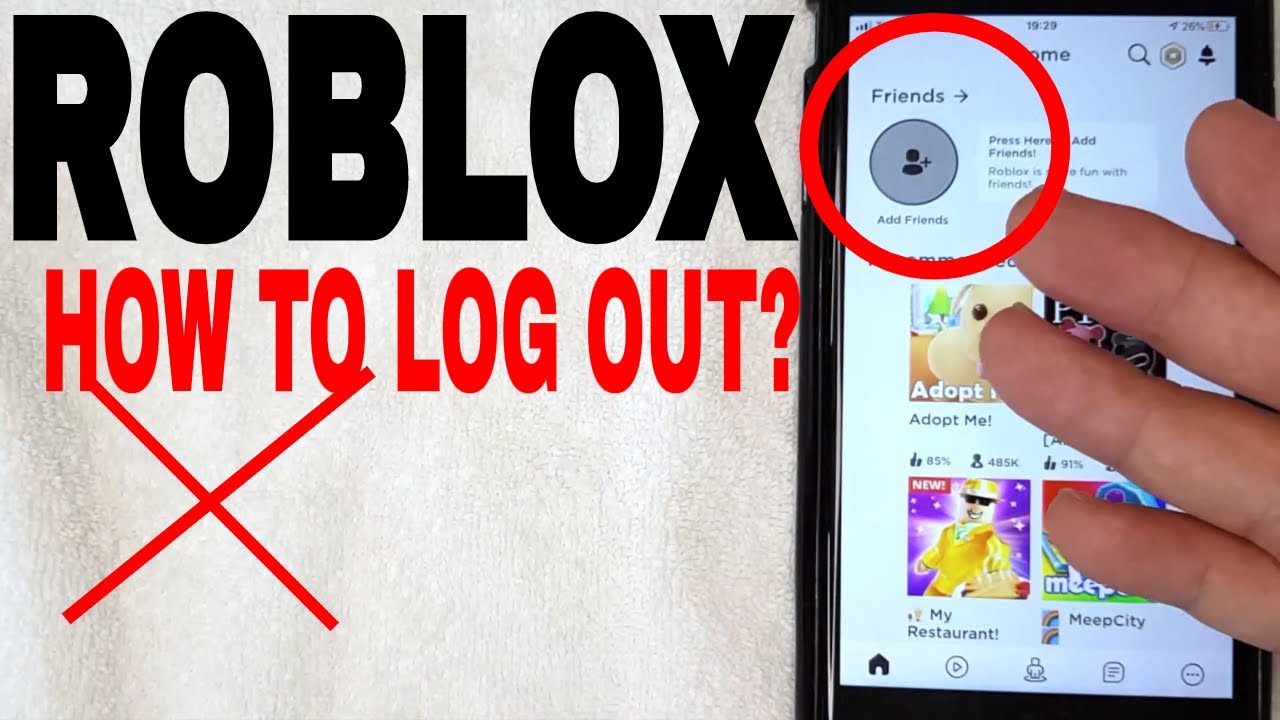 how to log out of roblox