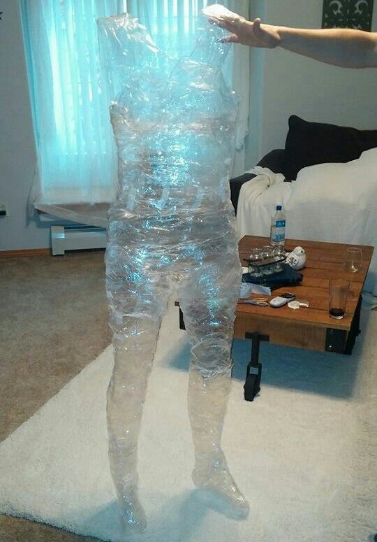 how to make packing tape ghosts