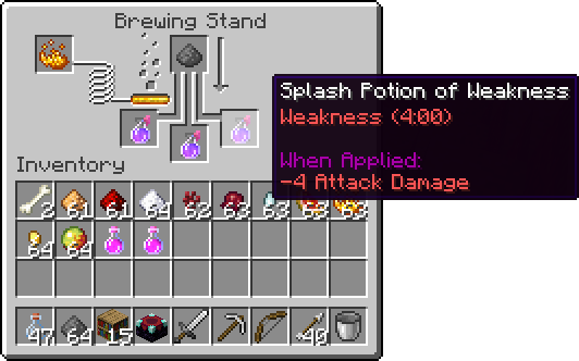 how to make potion of weakness