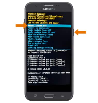how to master reset samsung j7