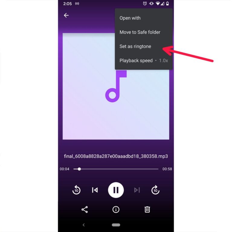 how to set youtube song as ringtone