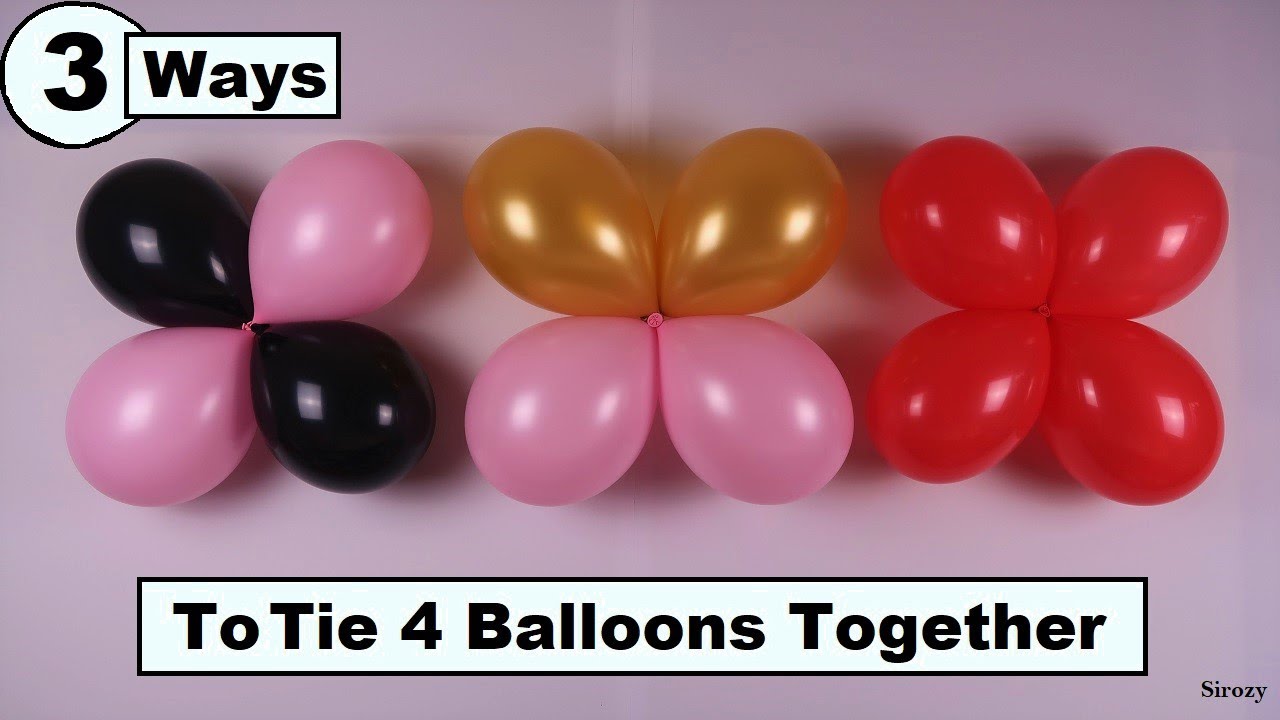 how to tie balloons together