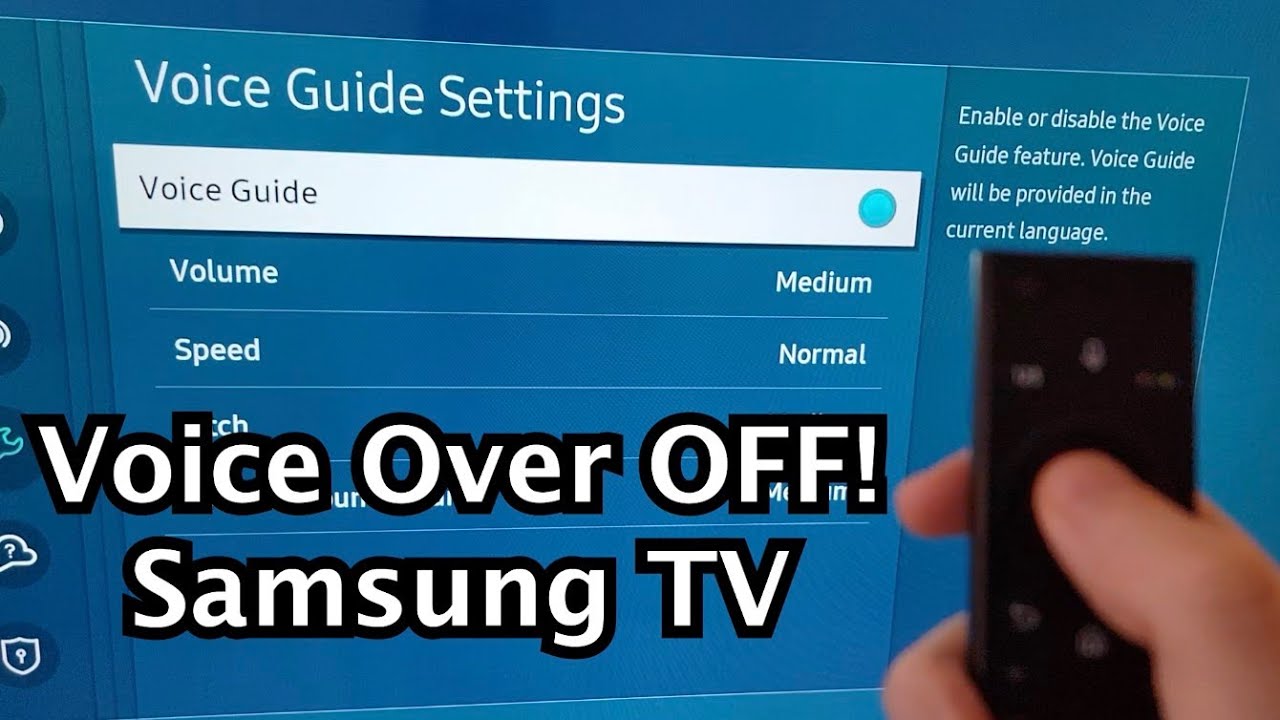 how to turn off the voice on a samsung tv
