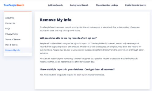 https //www.truepeoplesearch.com removal