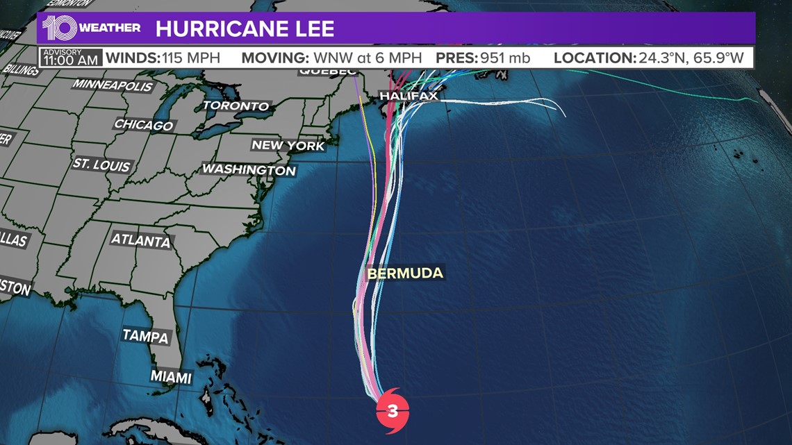 hurricane lee spaghetti model