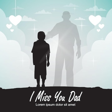 i miss you dad drawing