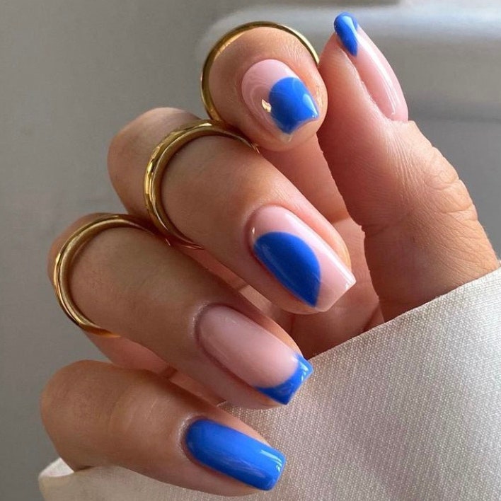 ideas uñas azules