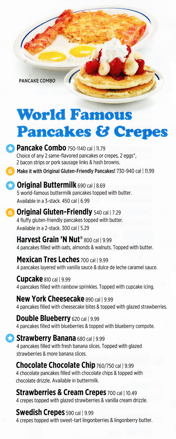 ihop restaurant menu prices