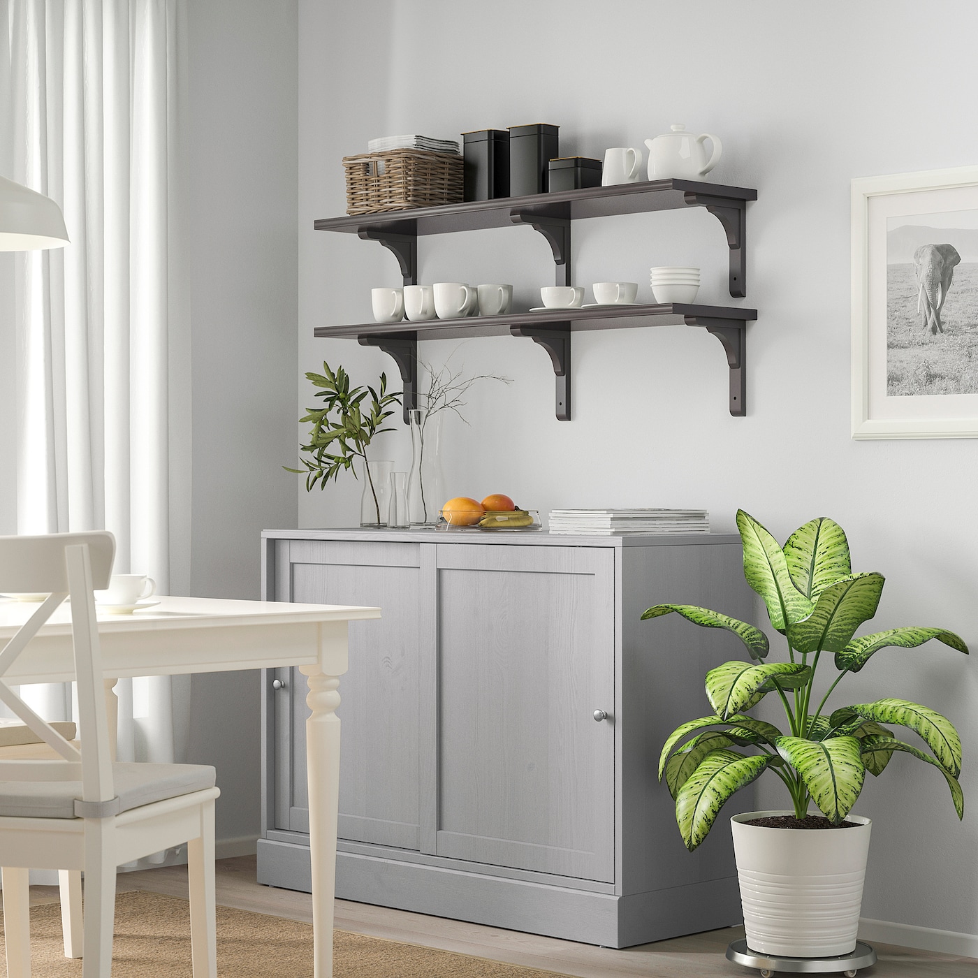 ikea grey shelving