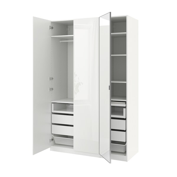 ikea white wardrobe with mirror