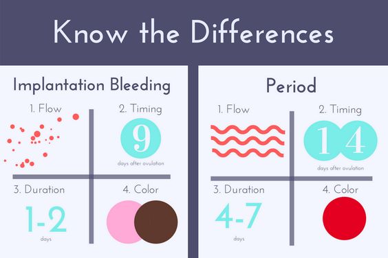 implantation bleeding photos