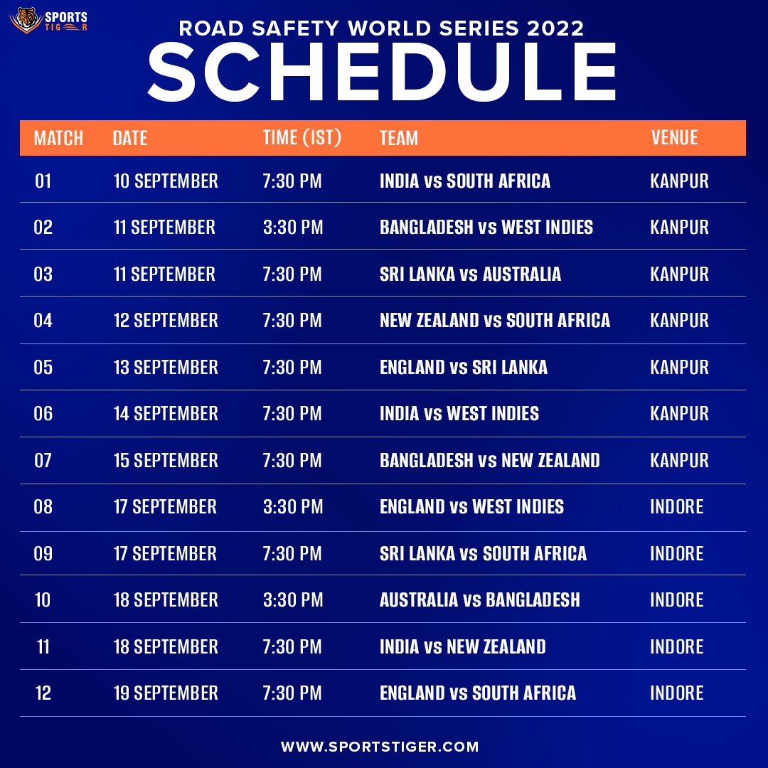 india legends time table 2022