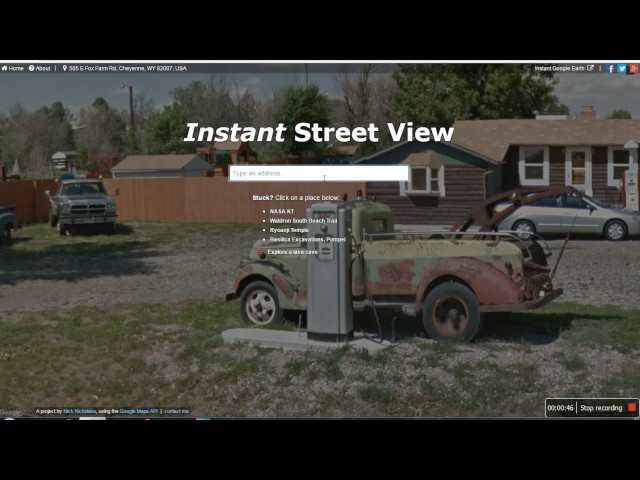 instant google street view