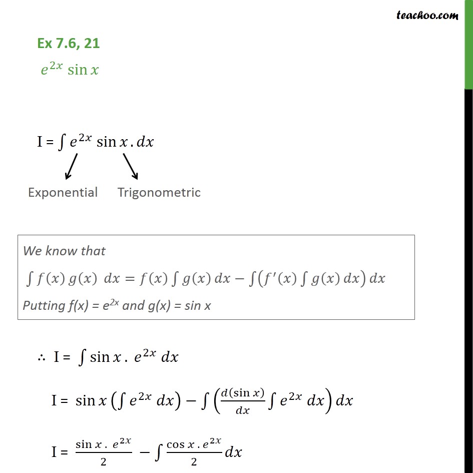 integral e 2x sin x dx