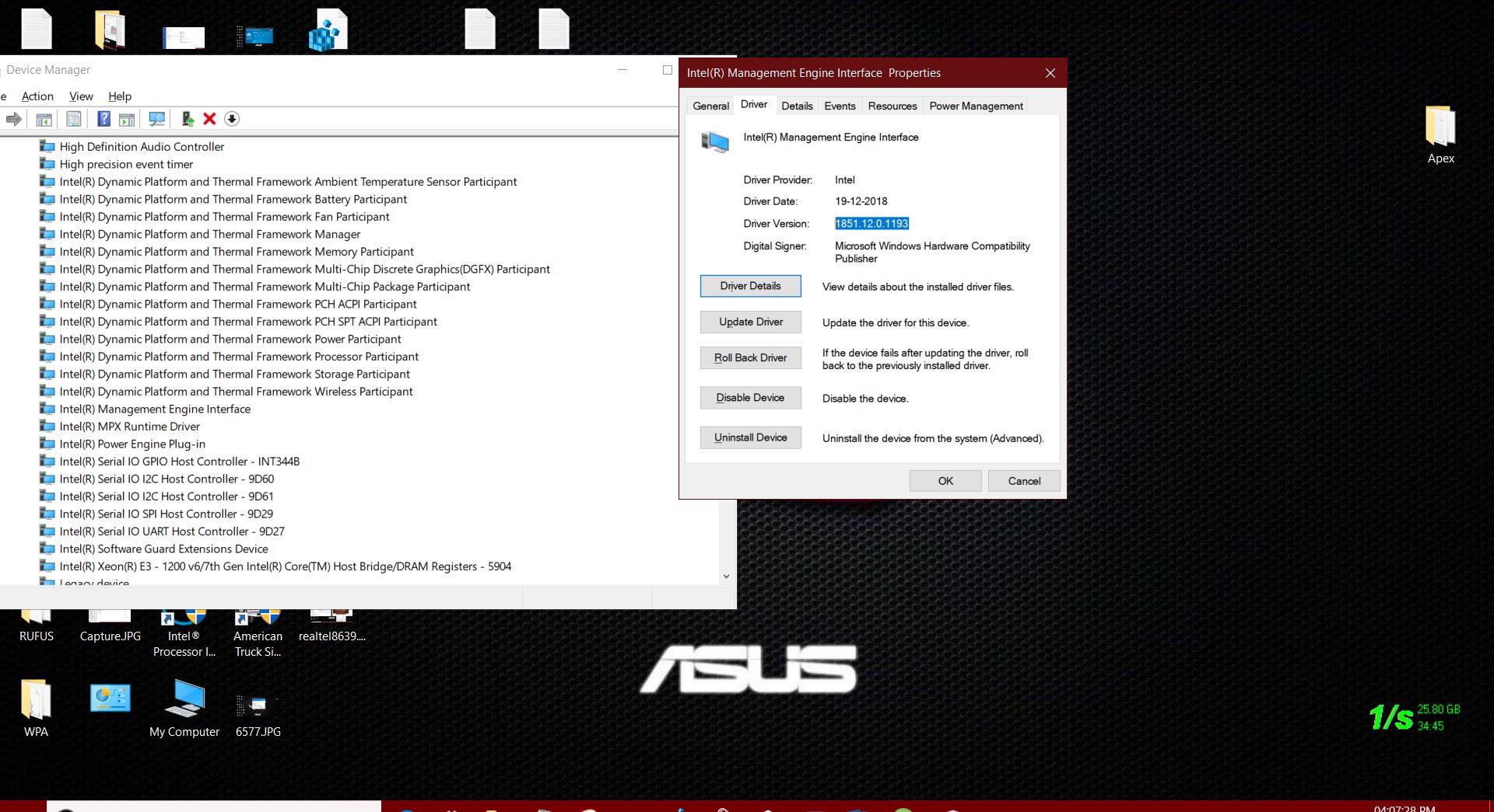 intel r management engine interface asus