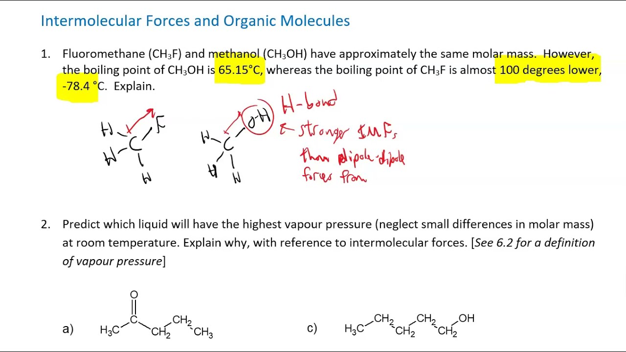 intermolecular forces quiz