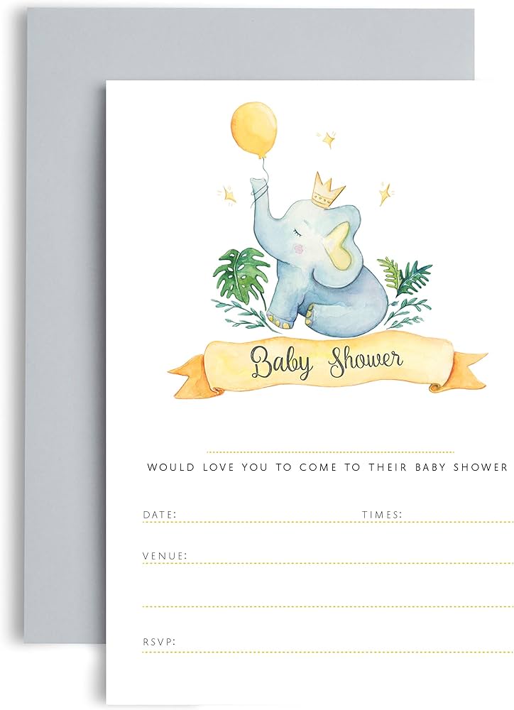invitaciones de baby shower color amarillo