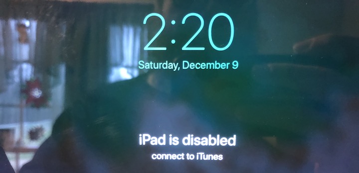 ipad is disabled try again in 1 hour