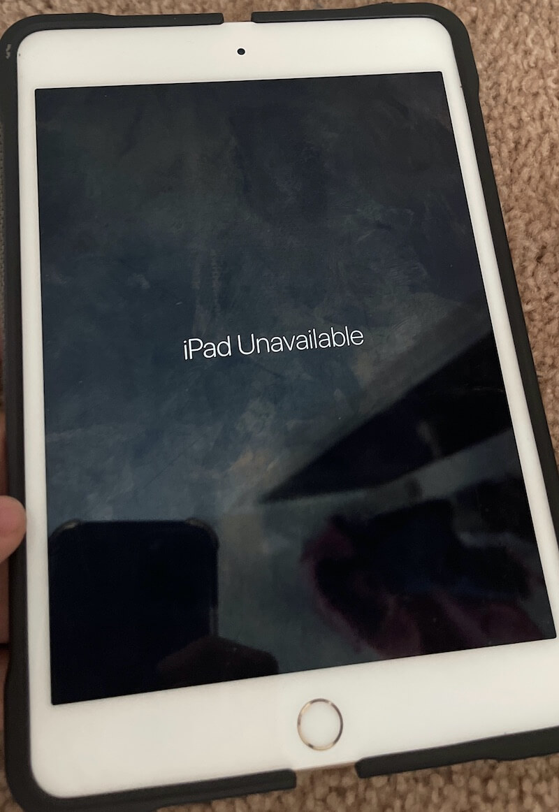 ipad says unavailable