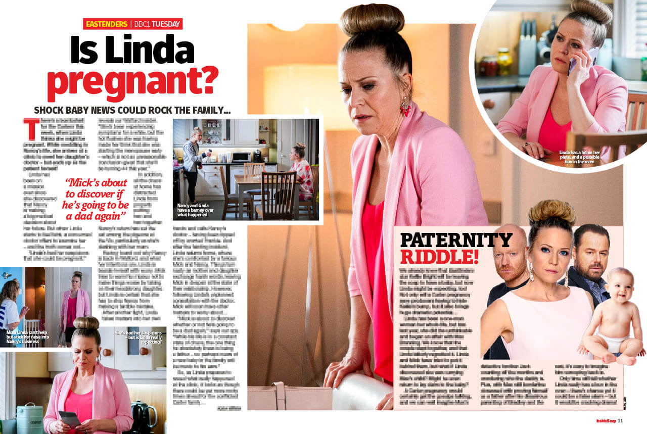 is linda eastenders pregnant