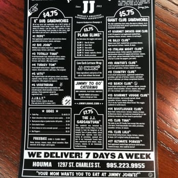 jimmy johns carbondale menu