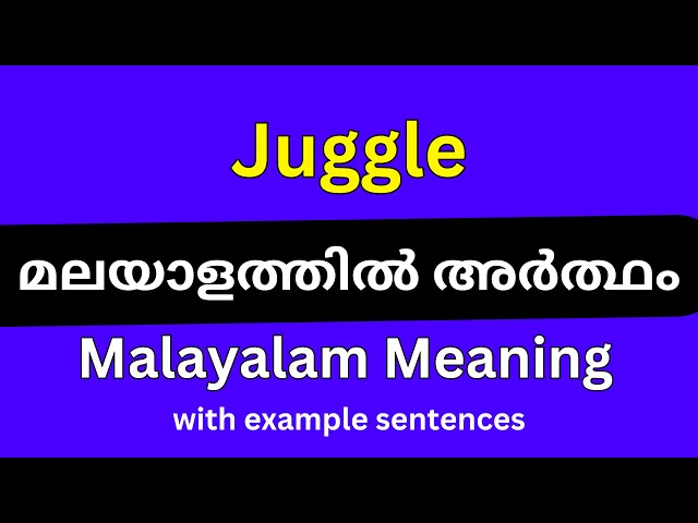 juggle meaning in malayalam