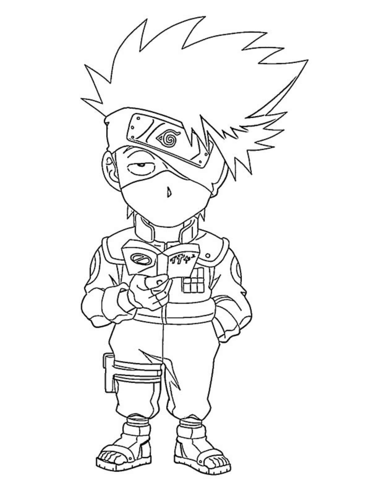 kakashi coloring page