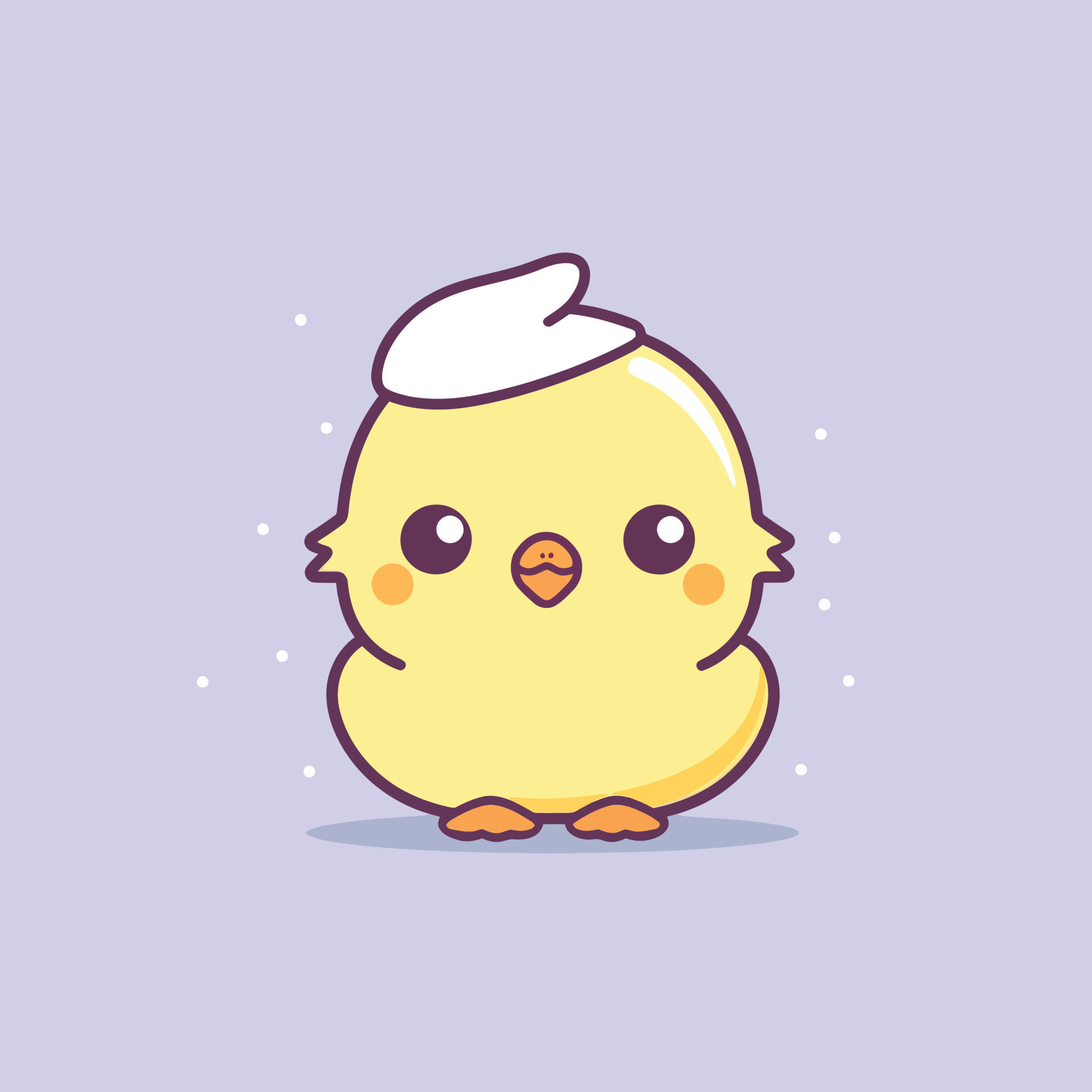 kawaii cute chicken drawing