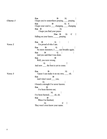 kesha praying chords