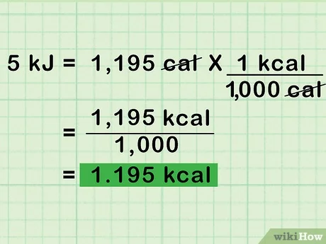 kilojoule to calorie calculator