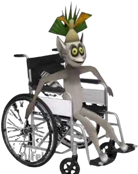 king julien wheelchair