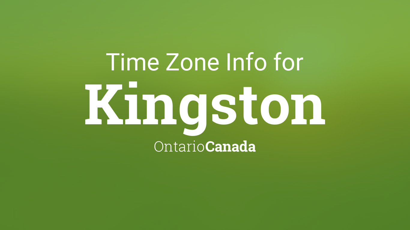 kingston ontario time zone