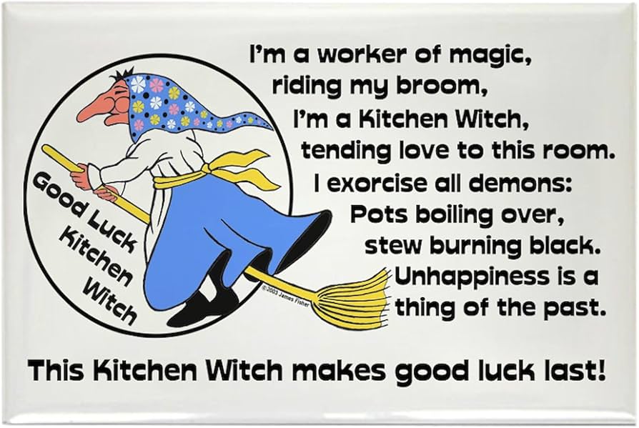kitchen witch magnet