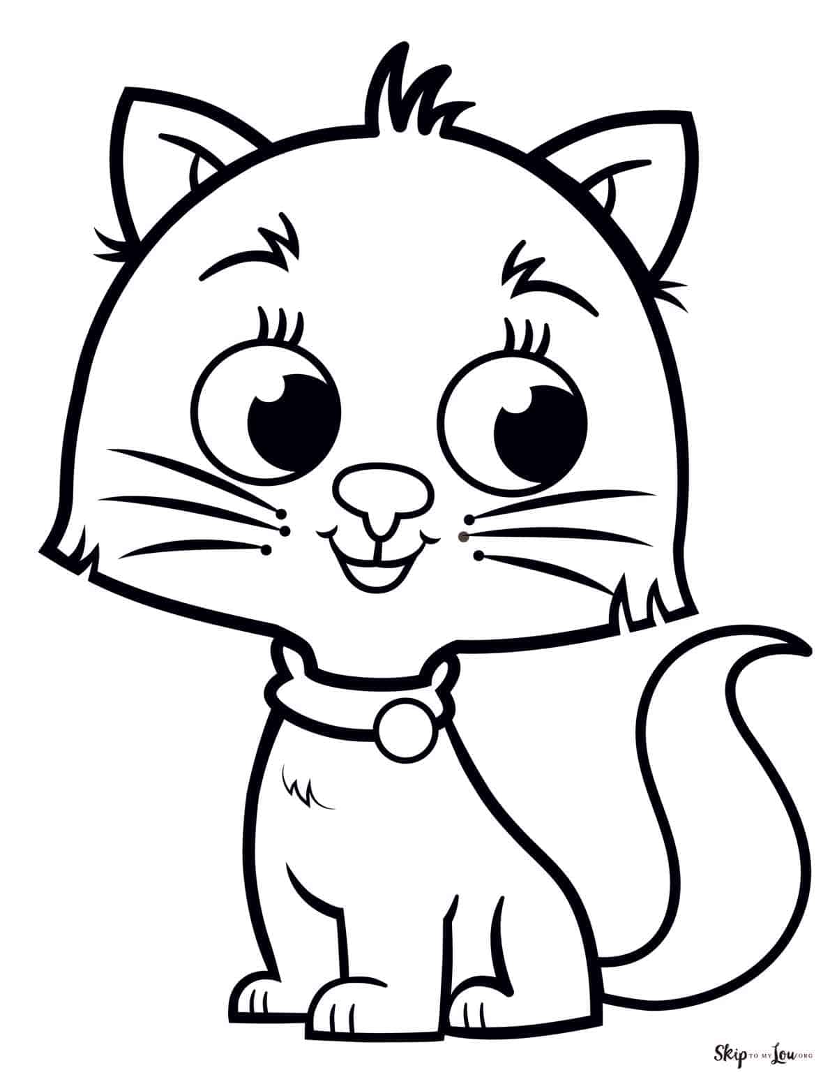 kitty colouring pages