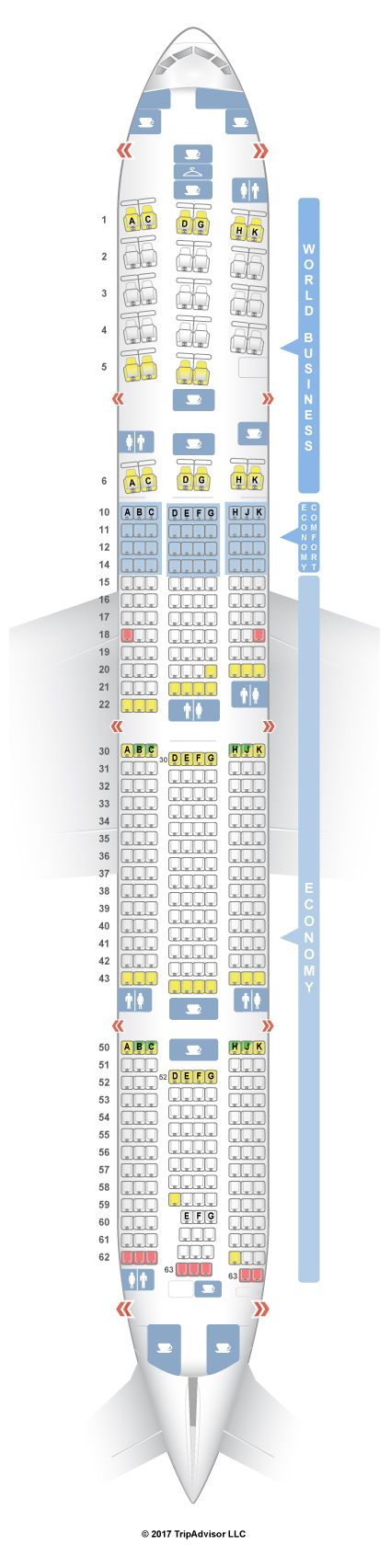 klm boeing 777-300 seat map