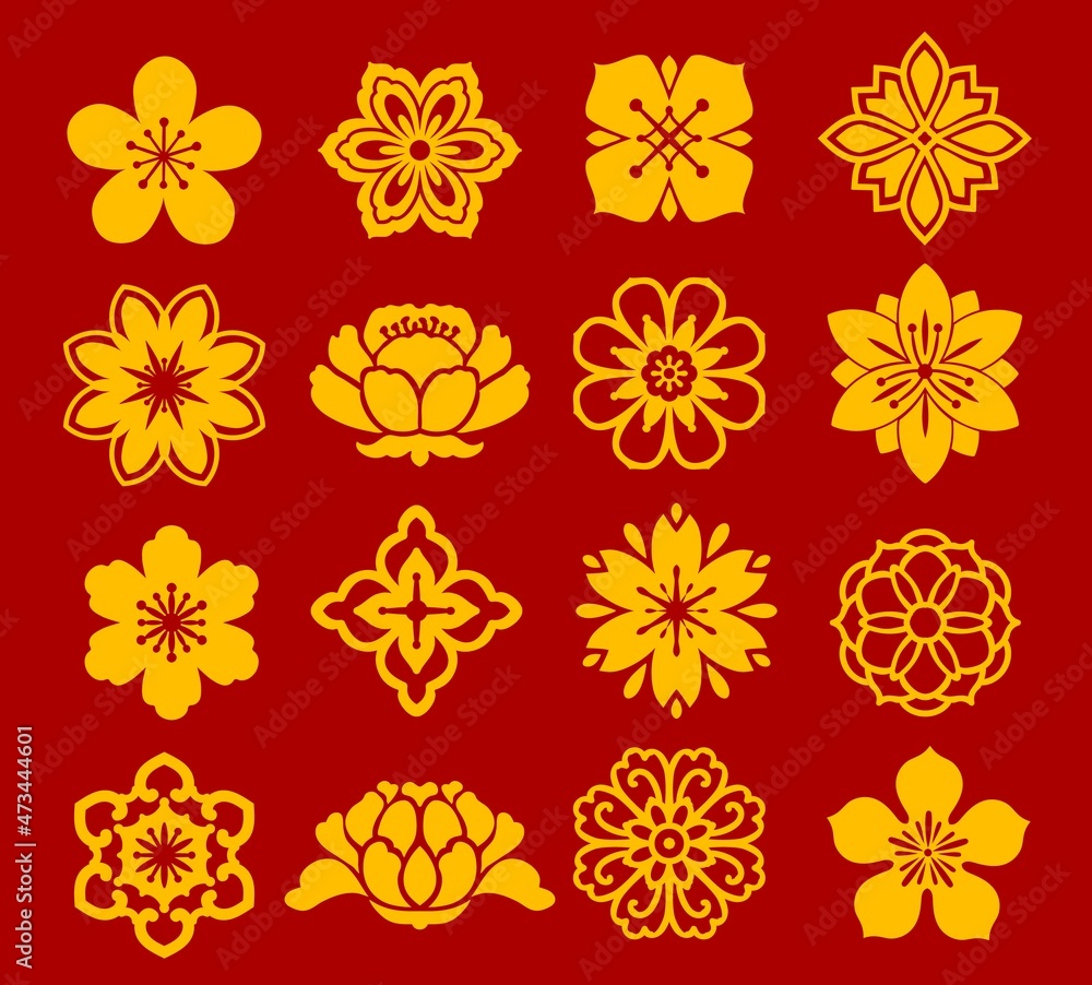 korean flower pattern