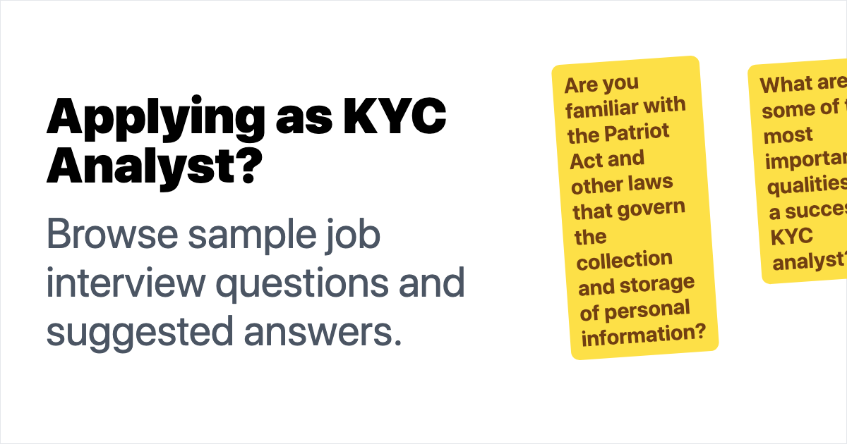 kyc analyst interview questions
