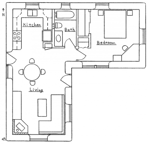 l shaped building plan