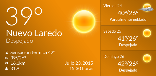 la temperatura actual en nuevo laredo