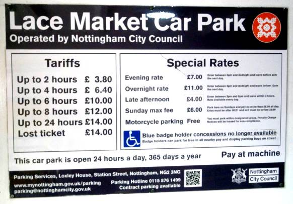 lace market car park prices